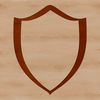 Illustrative shield made from vector design elements for digital and laser cutting projects.