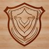 Free Vector Shield Artwork A geometric design shield created as a vector image.