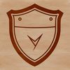 Shield made from metal or wood, designed as a vector art graphic.