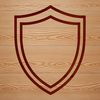 A vector image of a shield, ideal for use in graphic design and cutting machine applications.