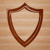 A digital representation of a shield, designed as a vector graphic for cutting machines or laser cutters.