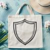 Simple Shield Design for Craft and Art Projects A sturdy shield with a simple design, suitable for crafting or graphic art projects.