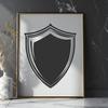 Vector shield icon design for creative projects A high-quality SVG shield icon for vector art and design projects.