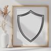 Defensive Symbol Vector Graphics Shield Illustration Vector illustration of a shield, suitable for digital cutting machines and vector design projects.