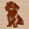 Cute Sitting Shih Tzu Dog Vector A sitting Shih Tzu dog with distinctive features and facial expression, suitable as vector art for various designs.