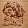 Beautiful Shih Tzu Clip Art A sitting Shih Tzu breed dog in vector format.