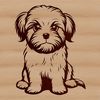 Adorable Vector Dog Breed Design Illustrated vector image of a sitting Shih Tzu dog breed, suitable for digital design.