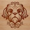 Cute Shih Tzu Breed Profile A small, ornate breed of dog with a distinctive head shape, suitable for clip art or vector design projects.