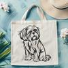 Stunning Sitting Shih Tzu In PNG - Commercial Use