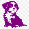 Unique Sitting Puppy Illustration