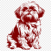 Sitting Dog Vector Drawing - DXF Free Download