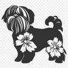 Unique Shih Tzu Digital Artwork SVG - Free Download