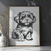 Sitting Shih Tzu Vector Illustration - PDF Free Download