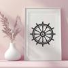 Ships Wheel In SVG & DXF