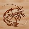 Free Shrimp Vector Graphic A small crustacean with shell and antennae.