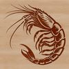 Shrimp Icon Design A graphic representation of a shrimp, ideal for commercial or personal projects requiring high-quality images.