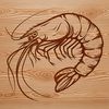 Seafood Illustration in Vector Format A digital illustration of a shrimp in vector format.
