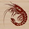 Shrimp Vector Graphic Free Download A vector illustration of a shrimp, suitable for graphic design and crafts.