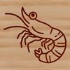 Simple Shrimp Graphic A simple line drawing of a shrimp, ideal for commercial or personal use in various design projects.
