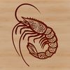 A Delicious Shrimp Illustration A detailed illustration of an animal commonly used in seafood dishes.