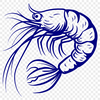 Unique Prawn Digital Art DXF - Free Download