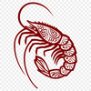 Prawn Stencil In PNG & SVG - Free Digital Download