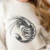 Unique Prawn Vector Art DXF - Free Download