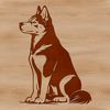 Friendly Husky Vector Graphic A sitting husky dog in vector format.