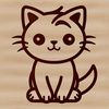 A vector illustration of a cute animal, rendered in a minimalist style using clean lines.