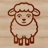 Vector Line Drawing of a Sheep An illustration of a sheep with basic shapes and lines, suitable for various uses including crafting and design.