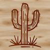 Desert Oasis Drawing A simple line drawing of a desert plant with spines.