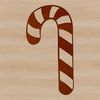 Christmas Candy Design SVG A simple line drawing of a candy cane, typically associated with the Christmas season.