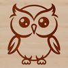 Cute Owl SVG Design Vector illustration of a cute owl with simple lines.