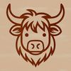 Minimalist Cow SVG Icon A minimalist illustration of a farm animal, specifically a cow, created in vector format.