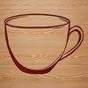 Free Coffee Cup Icon A simple line drawing of a coffee cup with a handle.