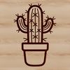 Simple Cactus Vector Art An SVG vector illustration of a desert cactus in a minimalist design style.