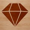 Vector Diamond Icon A simple line drawing representation of a diamond shape.