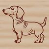 Simple Dachshund Illustration An illustration of a dachshund in a straightforward design, suitable for use as clip art.