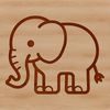 Majestic African Elephant Design A simple line drawing of a standing African elephant.