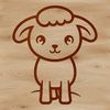 Simple Sheep Illustration SVG Download A simple line drawing of a sheep in vector format.