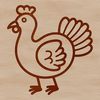Free Farm Animal SVG Graphics A simple line drawing of a turkey, suitable for commercial or personal use in various design contexts.
