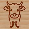 Vector Cow Design Graphic A simple line drawing illustration of a cow, suitable for vector design and cutting machine use.