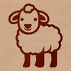 Adorable Farm Animal Icon A simple line drawing of a sheep, a common farm animal.