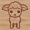 Vector Farm Friend Illustration A simple line drawing of a farm animal, suitable for vector design and cutting machine projects.