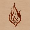 A simple line drawing of flames, ideal for vector design and cutting machine projects.