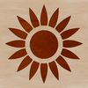 Tall and Proud Floral Design A simple line drawing of a tall sunflower with bright yellow petals and a dark center.