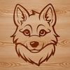 Beautiful Siberian Husky Head Illustration A simple line drawing of a husky dog's head.