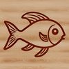 Cute Underwater Friend SVG Graphic A simple line drawing of a cute sea creature.