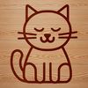 An SVG illustration of a domestic animal, a kitten, in a relaxed position.