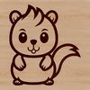 Hand-Drawn Squirrel Illustration A simple line drawing of a cute squirrel in a vector format.